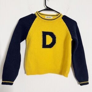 Dondup kids wool knit letterman sweater